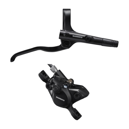Shimano Non-Series MTB BR-MT200 / BL-MT200 bled brake lever/post mount calliper, black, front right