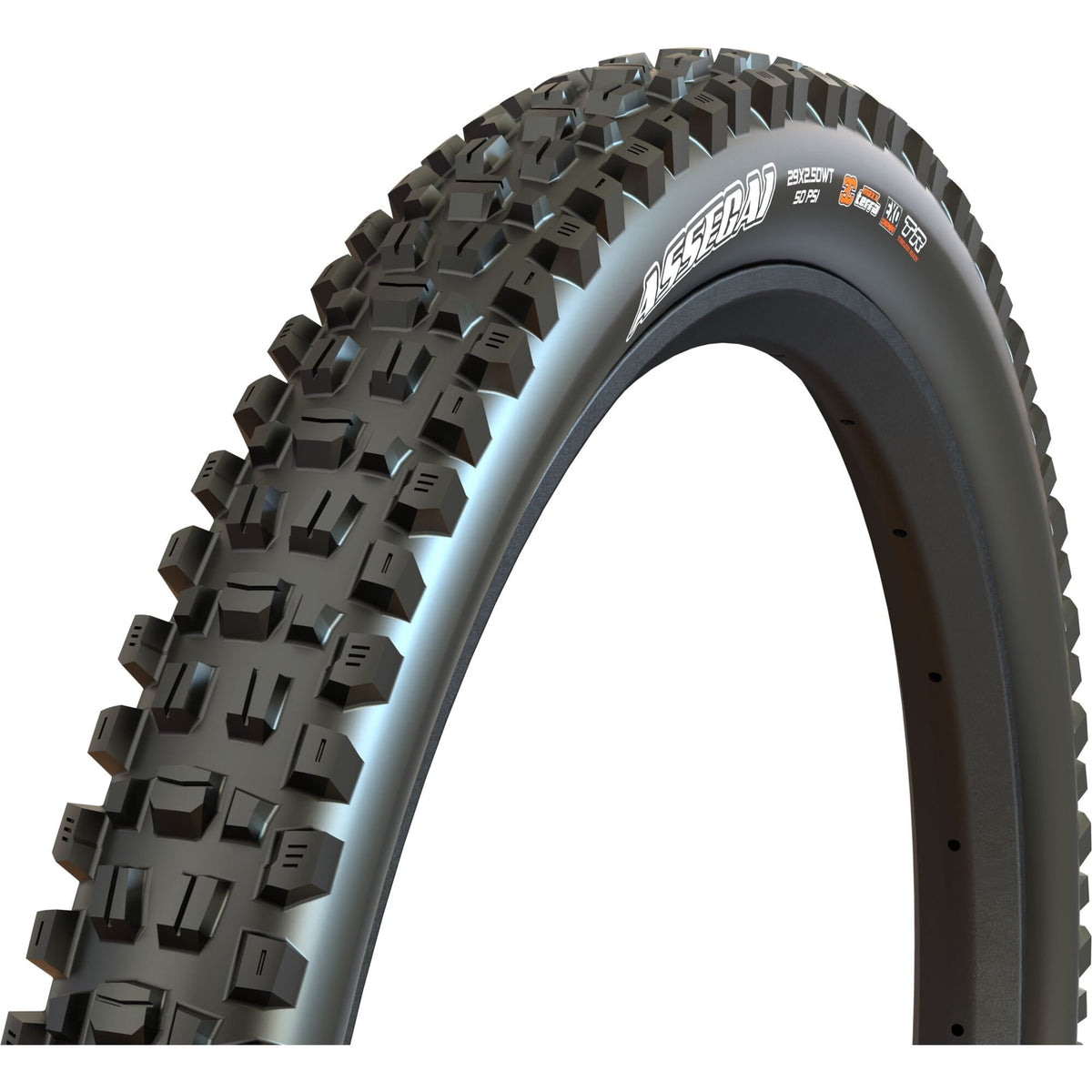 Maxxis Assegai Downhill 29 x 2.50 120x2 TPI Folding 3C MaxxGrip Tubeless Tyre Black / 29 x 2.5 inches