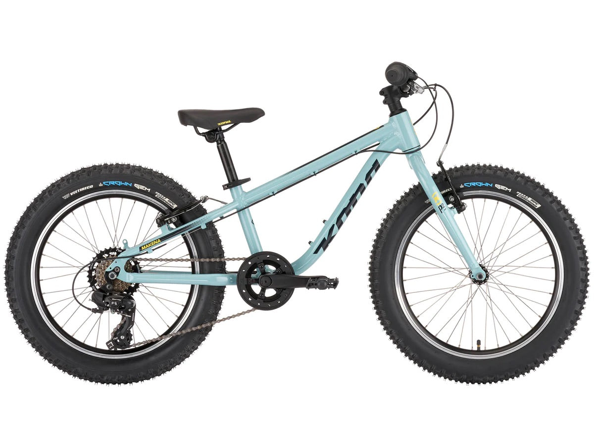Kona Makena 20 Kids Mountain Bike 20" - Gloss Harbor Grey/Charcoal & Butter Decals