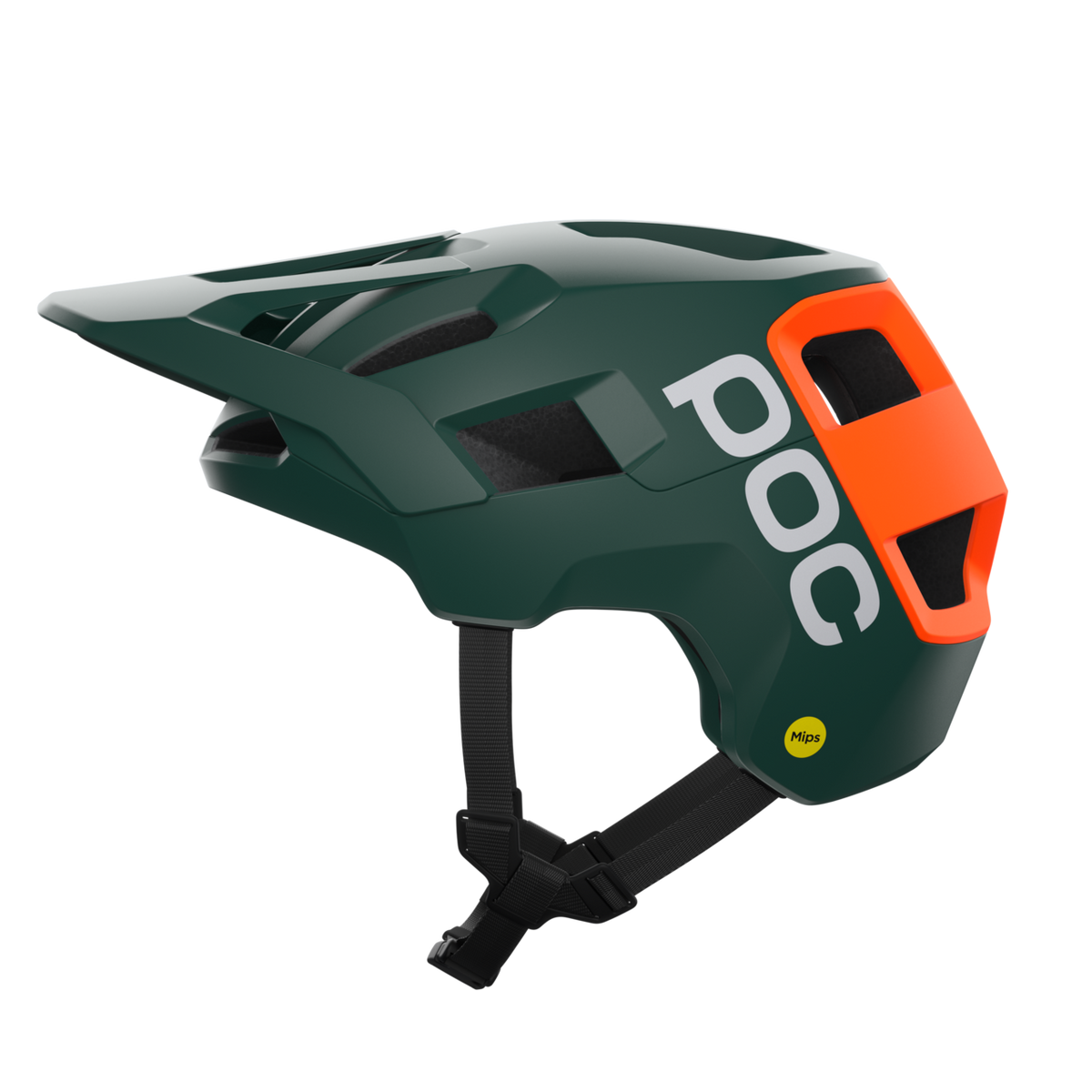 POC Kortal Race MIPS MTB Helmet Pargasite Green Matt/Fluorescent Orange Matt / L