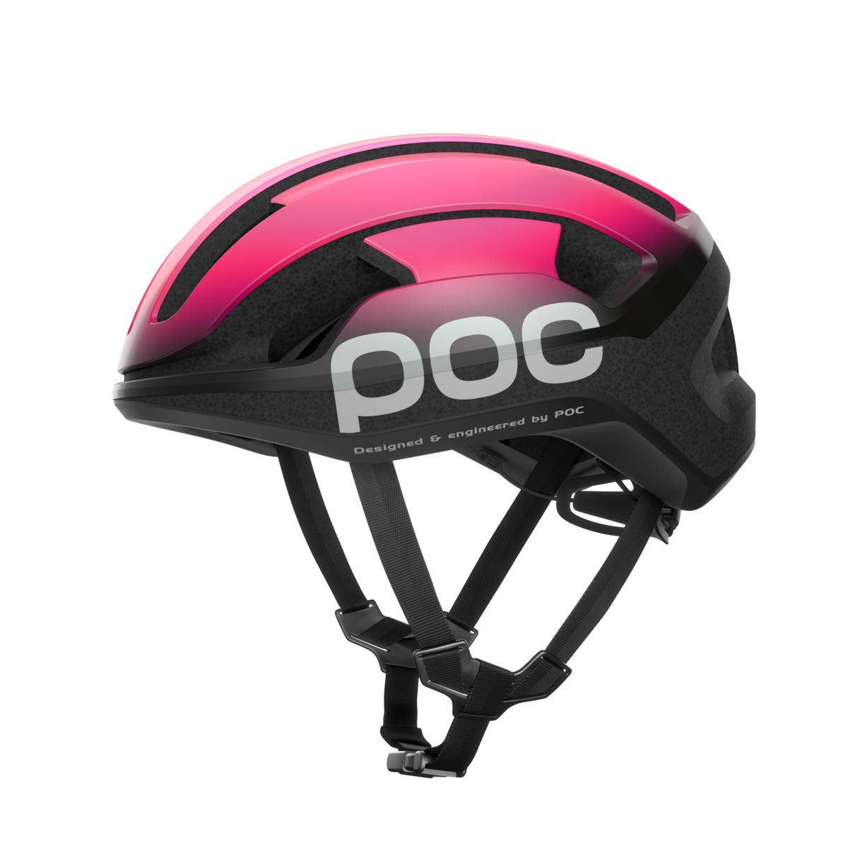 POC Omne Lite Cycling Helmet Fluorescent Pink/Uranium Black / L
