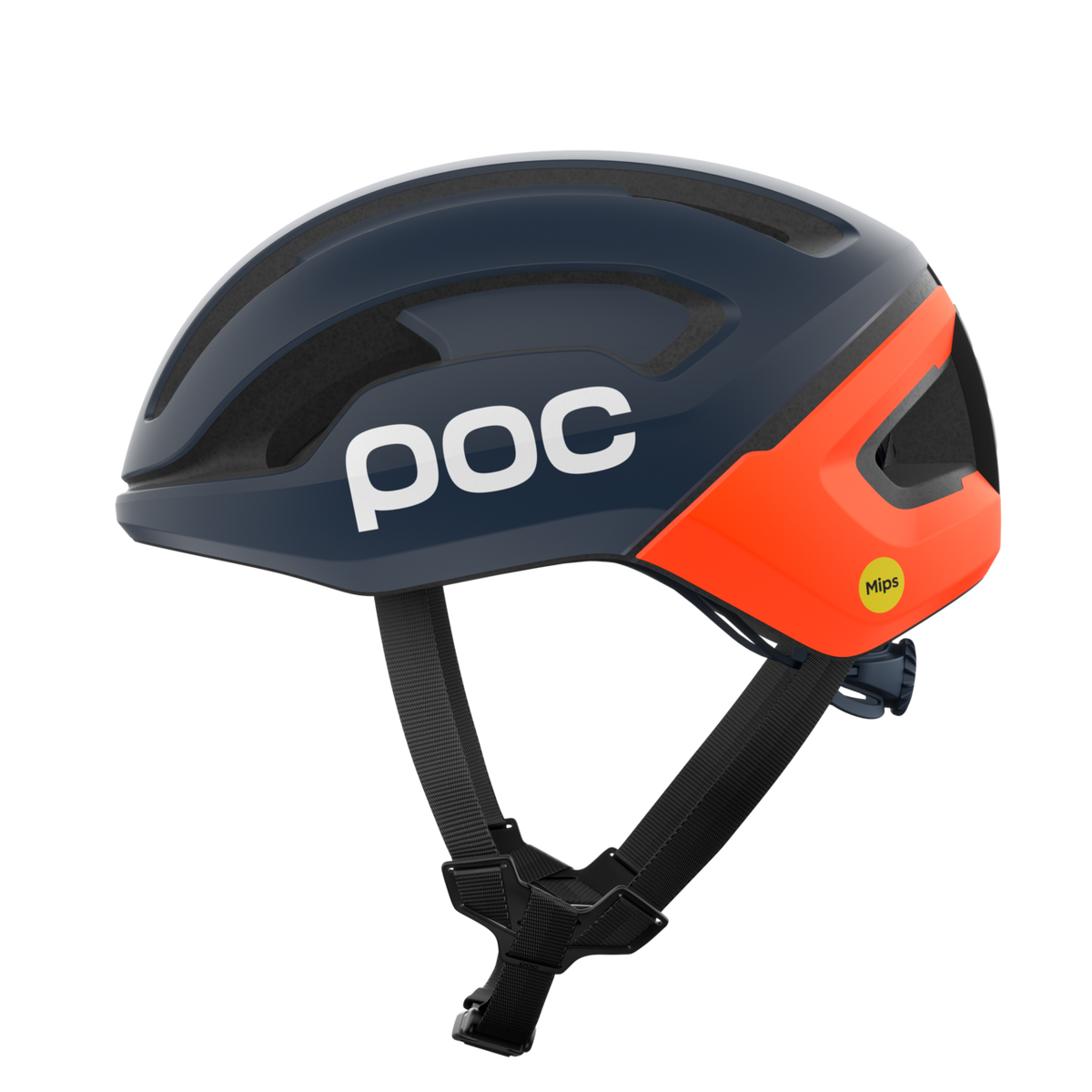 POC Omne Air MIPS Cycling Helmet Apatite Navy Matt/Fluorescent Orange Matt / L