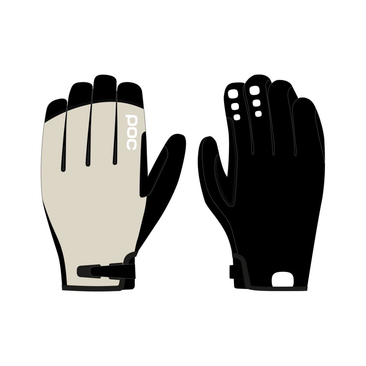 POC Resistance Enduro Adjustable MTB Gloves Okenite Off-White / XL