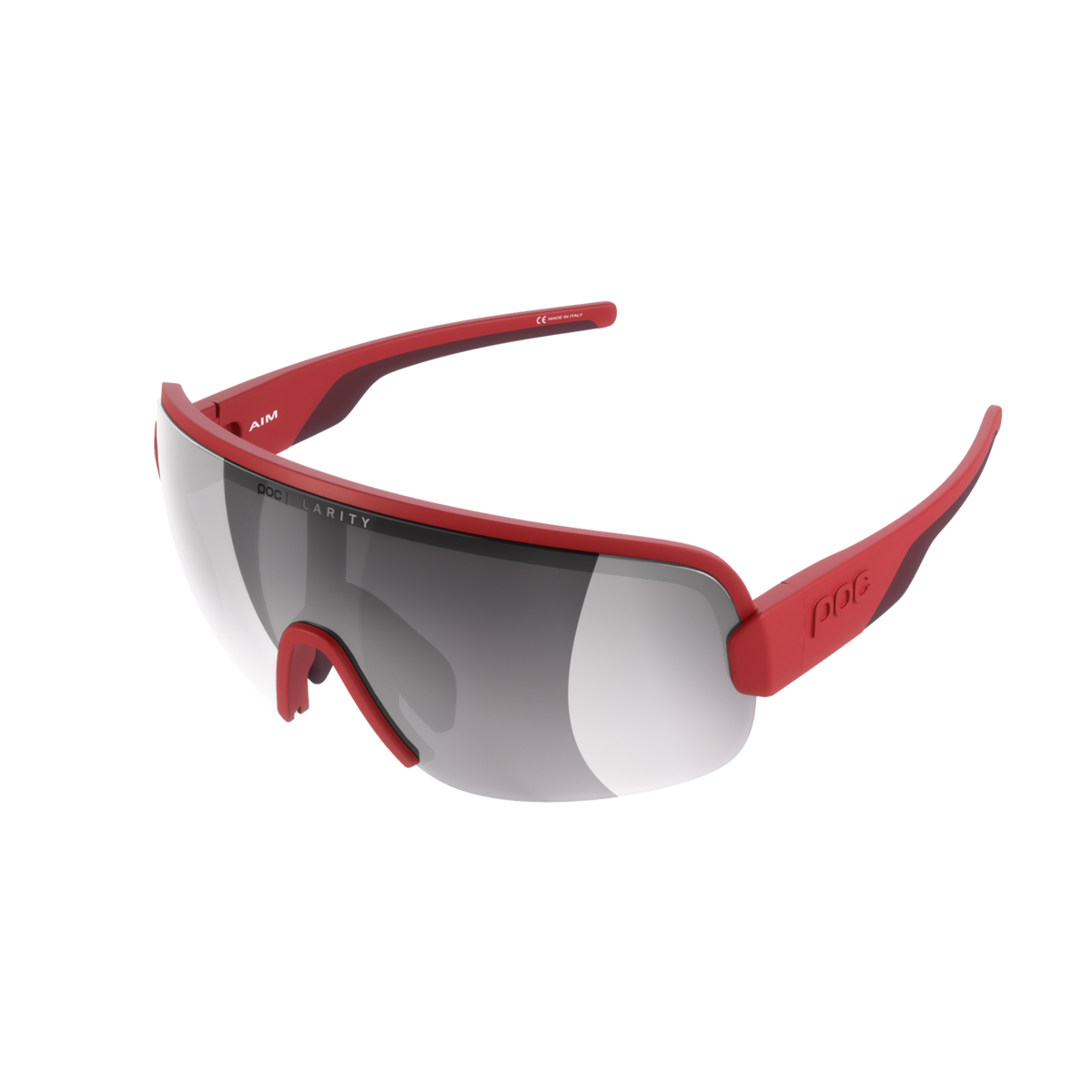POC Aim Bike Sunglasses Prismane Red/Clarity Road/Sunny Silver / One Size