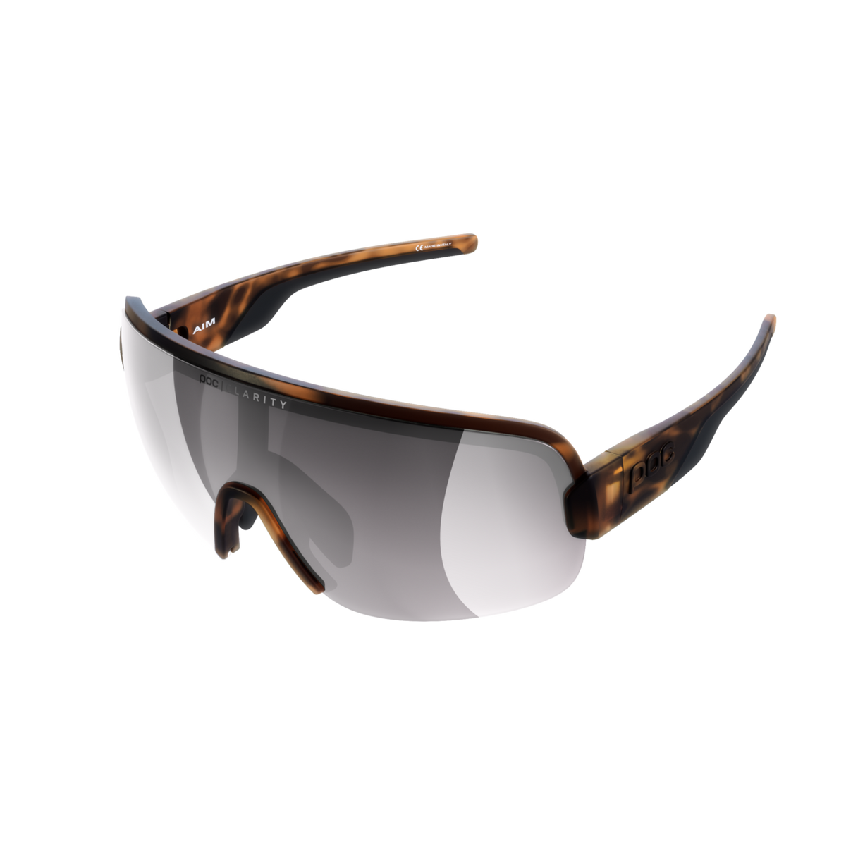 POC Aim Bike Sunglasses Tortoise Brown/Clarity Road/Sunny Silver / One Size