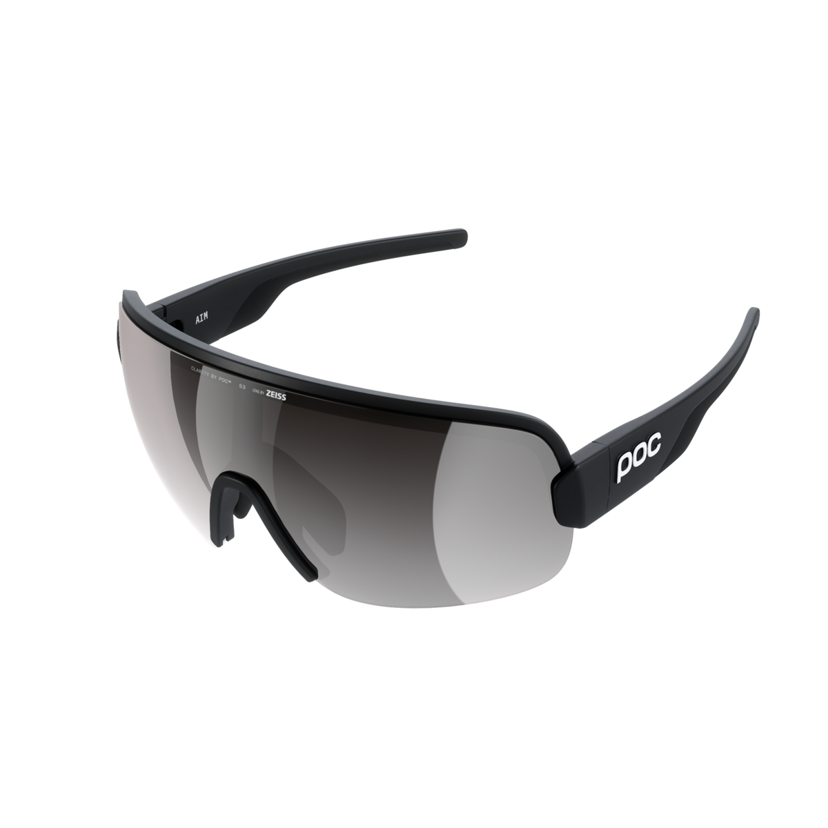 POC Aim Bike Sunglasses Uranium Black/Clarity Road/Sunny Silver / One Size