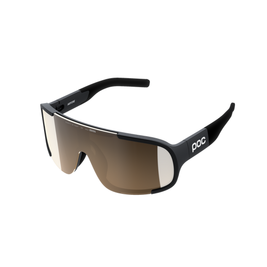 POC Aspire Wide Fit Bike Sunglasses Uranium Black/Clarity Trail/Partly Sunny Silver / One Size