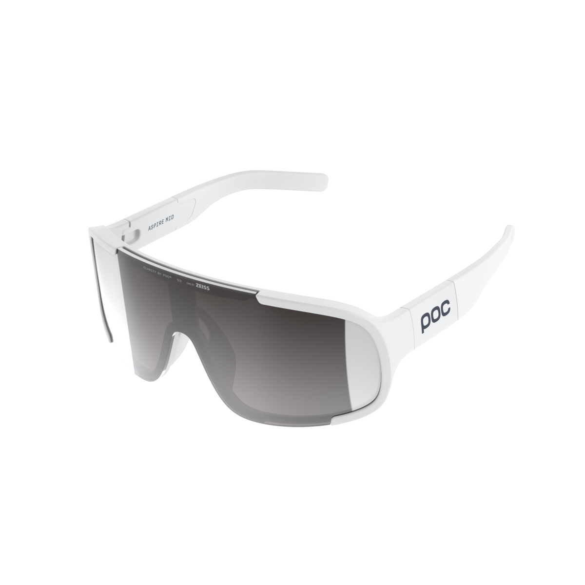 POC Aspire Wide Fit Bike Sunglasses Hydrogen White/Clarity Road/Sunny Silver / One Size