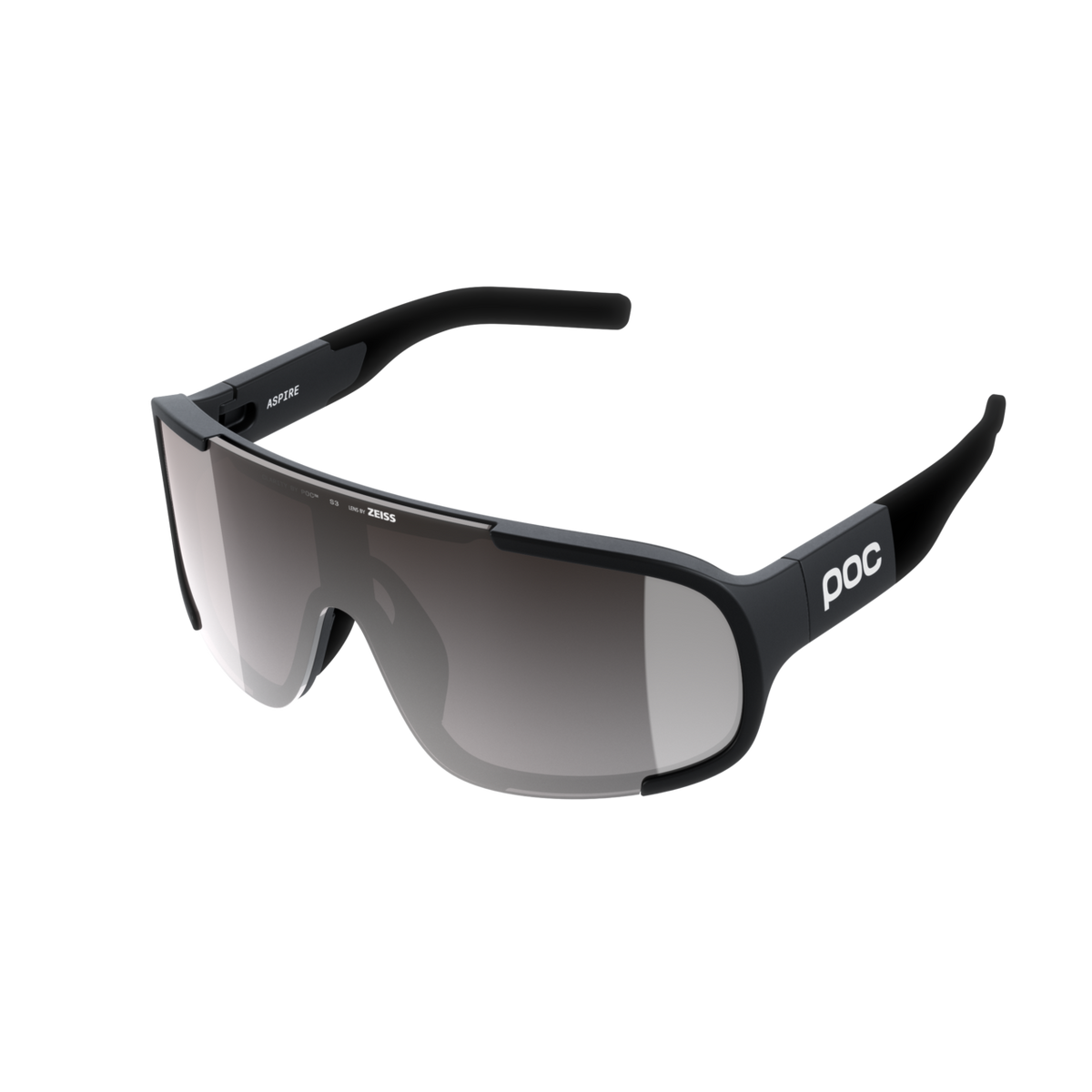 POC Aspire Wide Fit Bike Sunglasses Uranium Black/Clarity Road/Sunny Silver / One Size