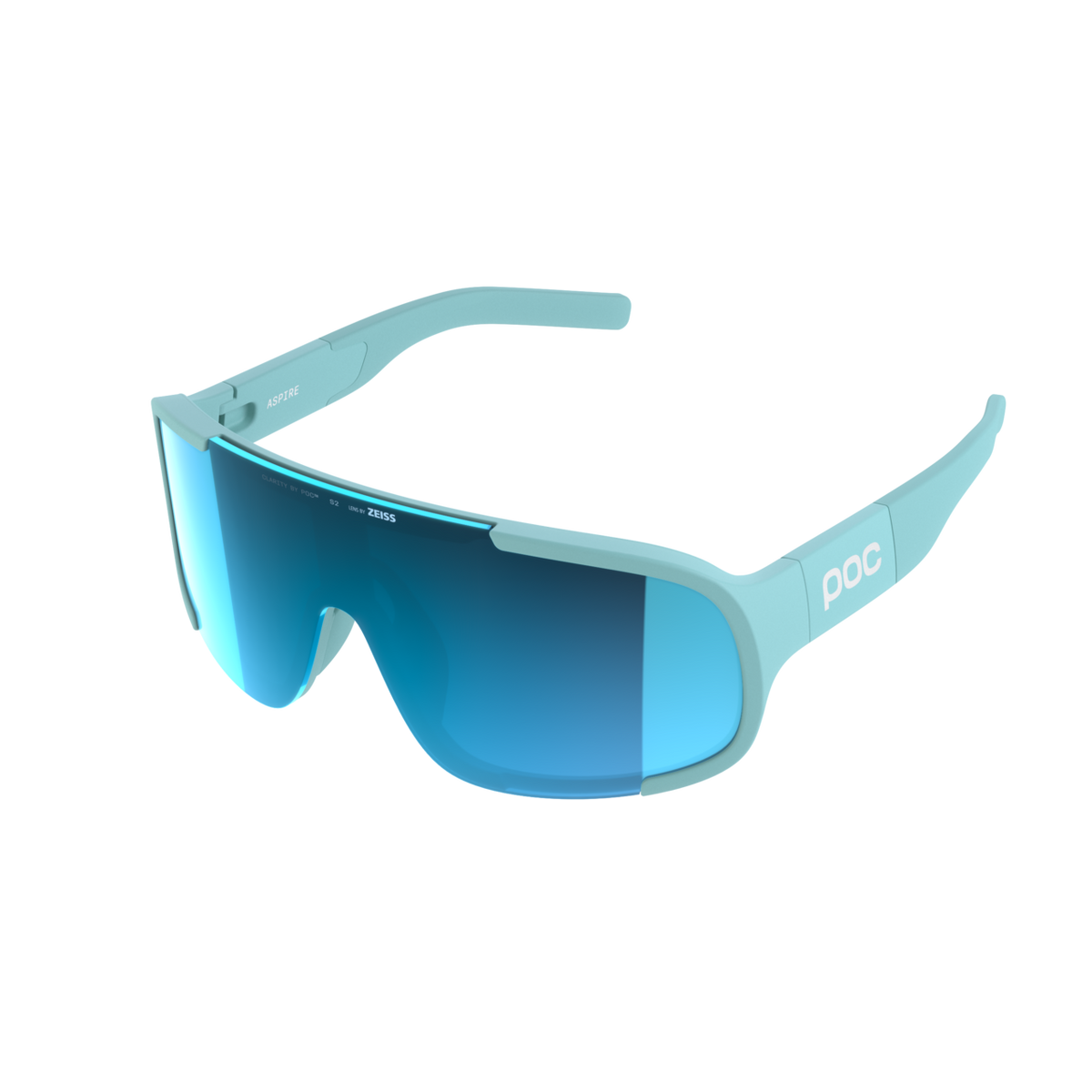 POC Aspire Wide Fit Bike Sunglasses Indicolite Blue/Clarity Universal/Sunny Turquoise / One Size
