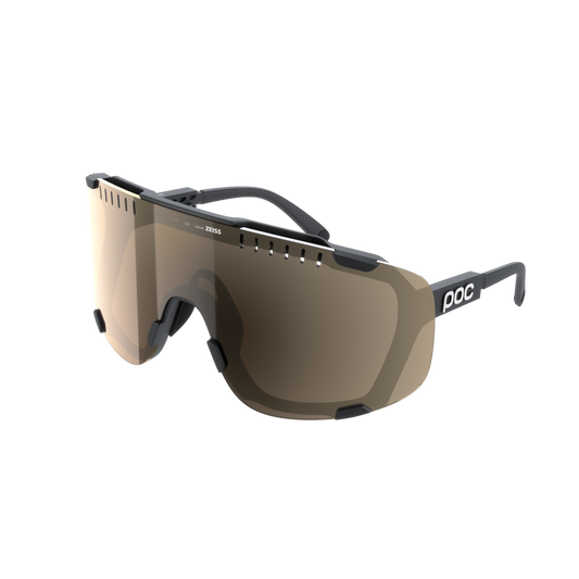 POC Devour Wide Fit Bike Sunglasses + Extra Lens Uranium Black/Clarity Trail/Partly Sunny Silver / One Size