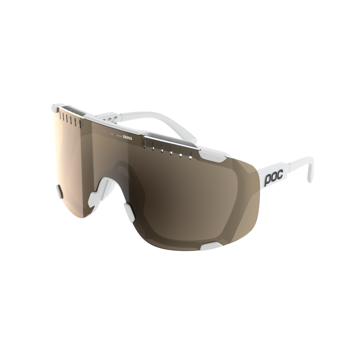 POC Devour Wide Fit Bike Sunglasses + Extra Lens Hydrogen White/Clarity Trail /Partly Sunny Silver / One Size