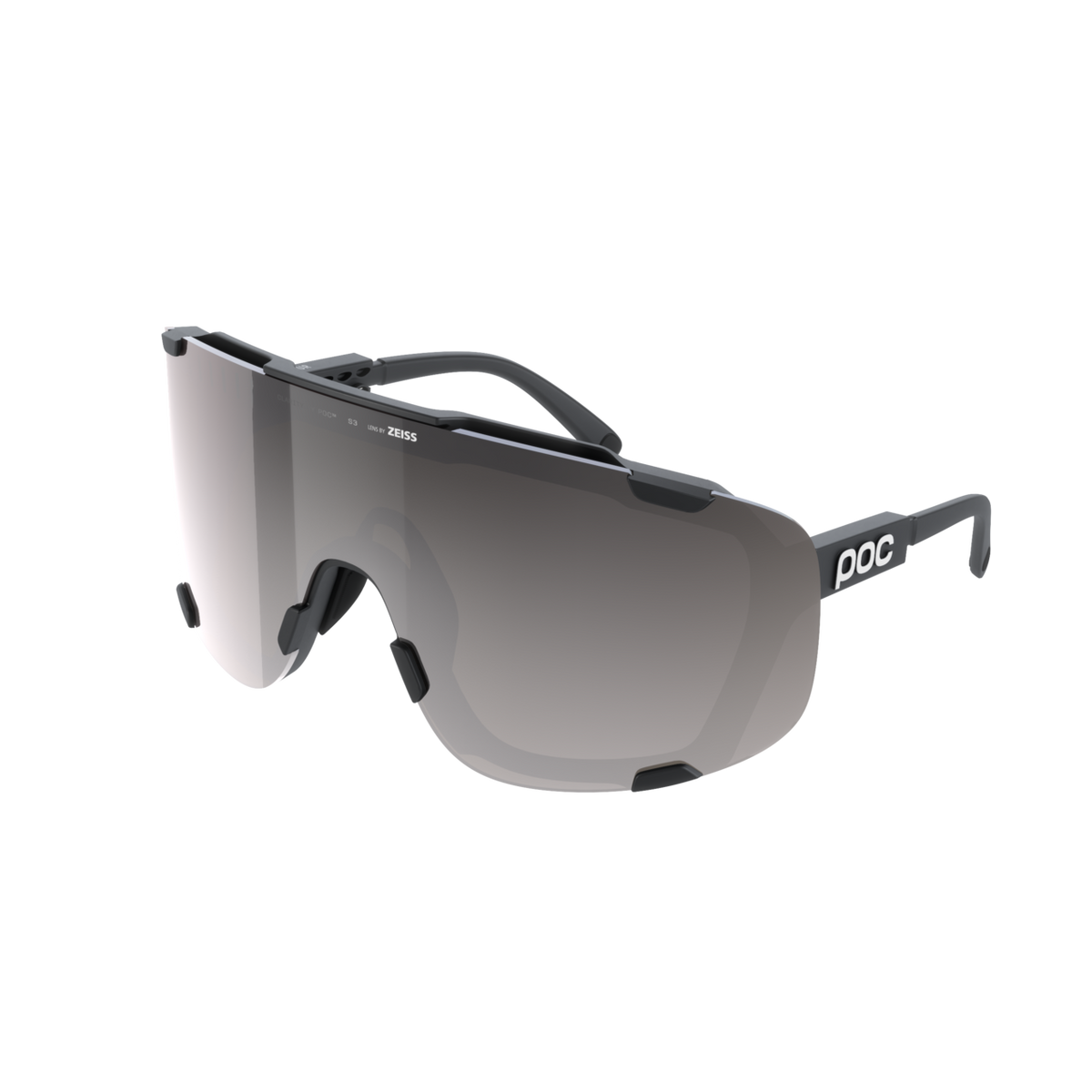 POC Devour Wide Fit Bike Sunglasses + Extra Lens Uranium Black/Clarity Road/Sunny Silver / One Size