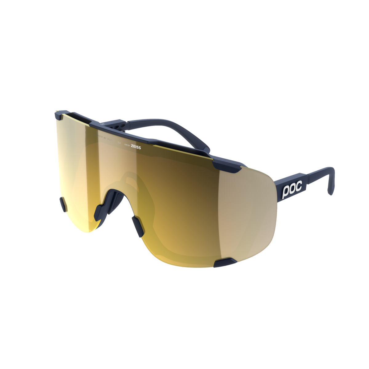 POC Devour Wide Fit Bike Sunglasses + Extra Lens Apatite Navy/Clarity Road/Partly Sunny Gold / One Size