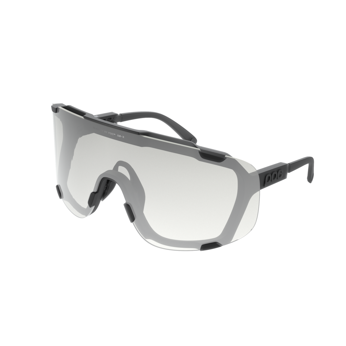 POC Devour Photochromic Bike Sunglasses Translucent Black/Clarity Photochromic/Changeable Grey / One Size