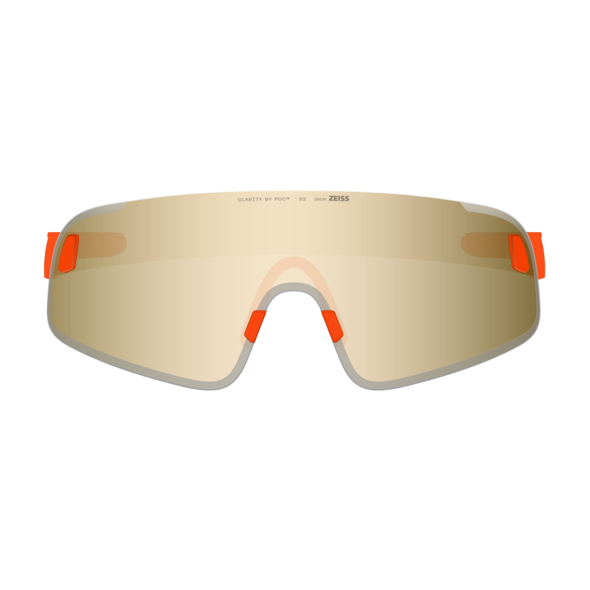 POC Elicit Toric Bike Sunglasses + Extra Lens Fluo. Orange Translucent/Clarity Road/Partly Sunny Gold / One Size