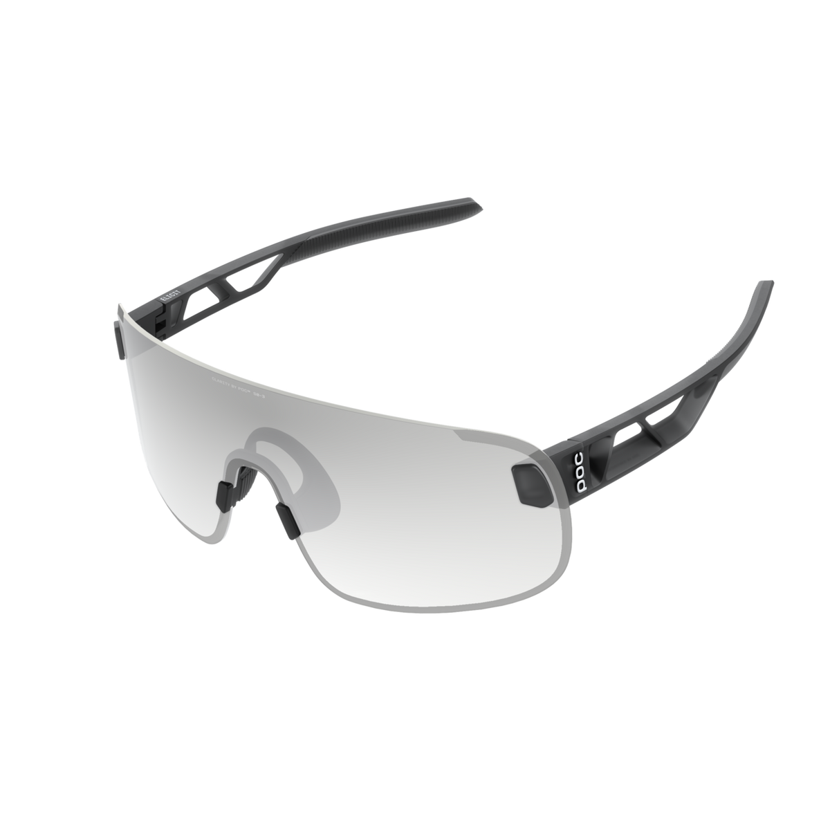 POC Elicit Photochromic Bike Sunglasses Translucent Black/Clarity Photochromic/Changeable Grey / One Size