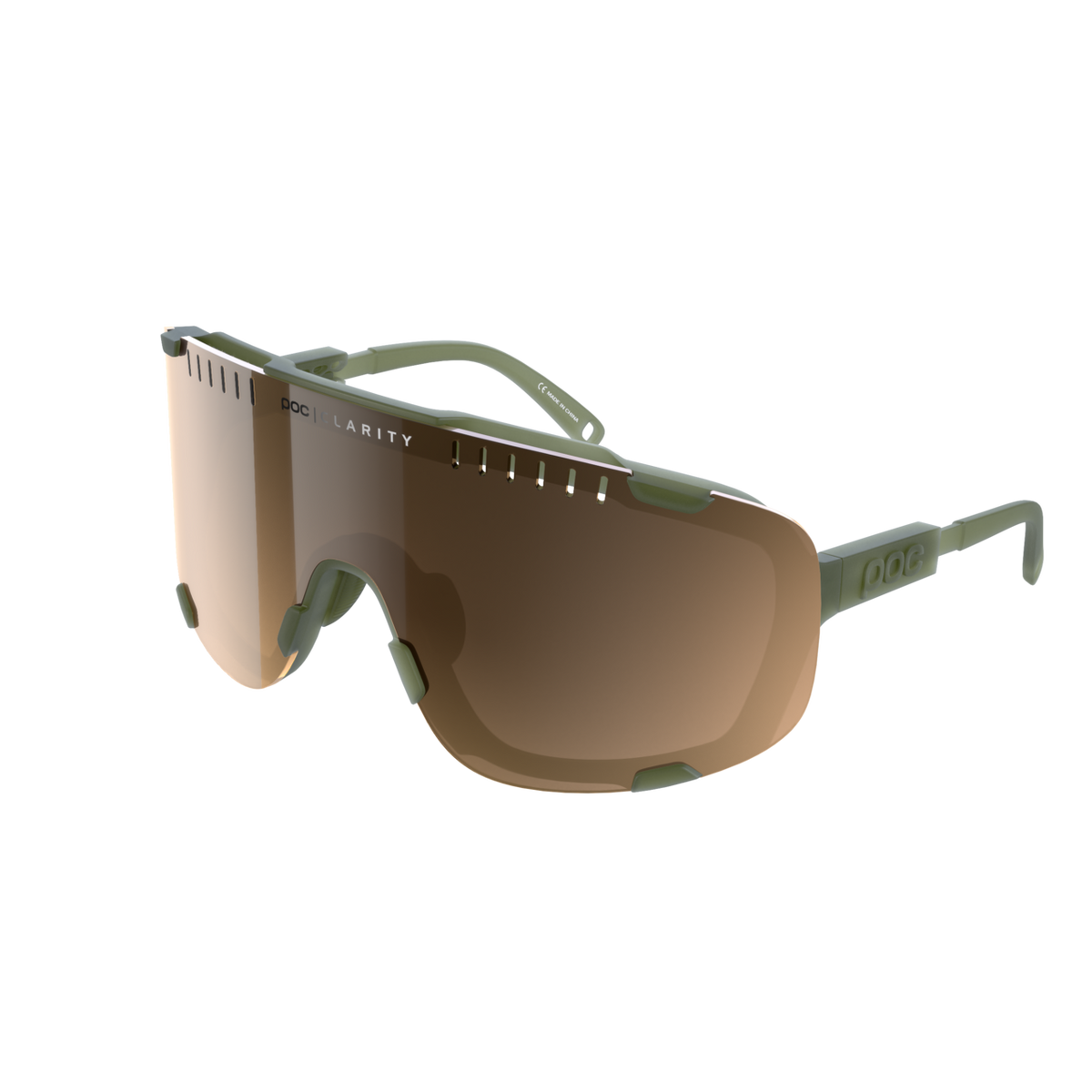 POC Devour Wide Fit Bike Sunglasses Epidote Green Translucent / BSM