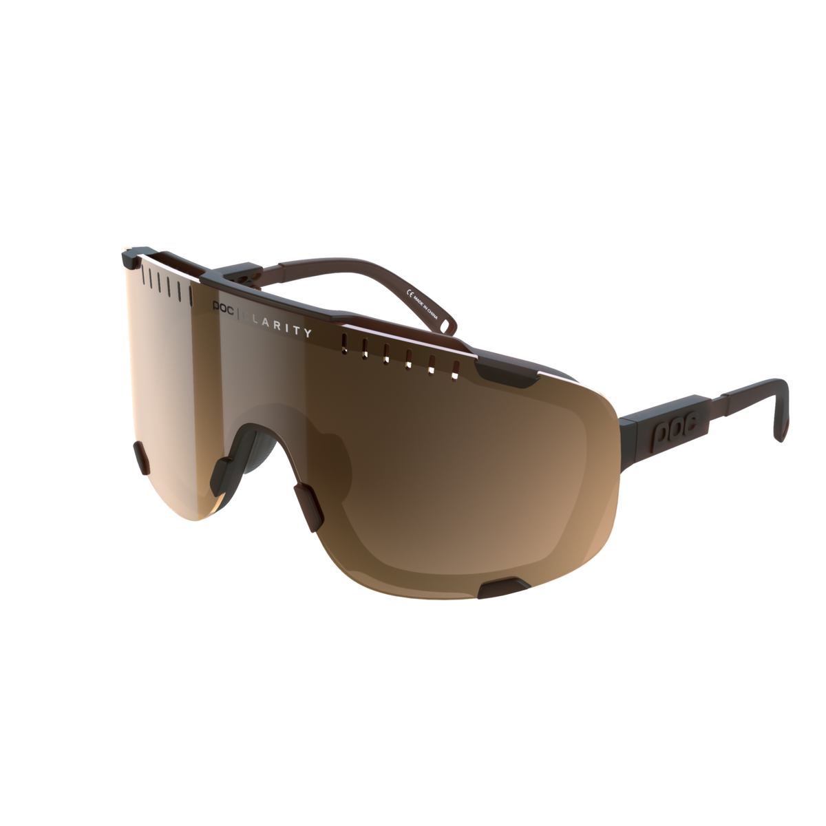 POC Devour Wide Fit Bike Sunglasses Axinite Brown Translucent / BSM