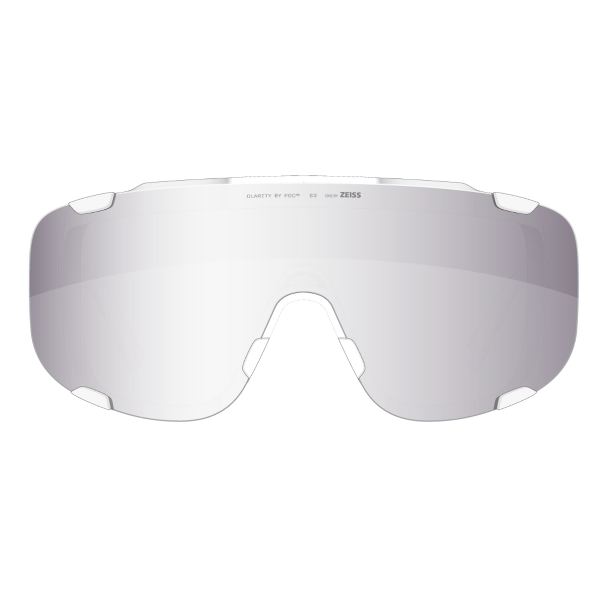 POC Devour Wide Fit Bike Sunglasses Hydrogen White/Clarity Road/Sunny Silver / One Size