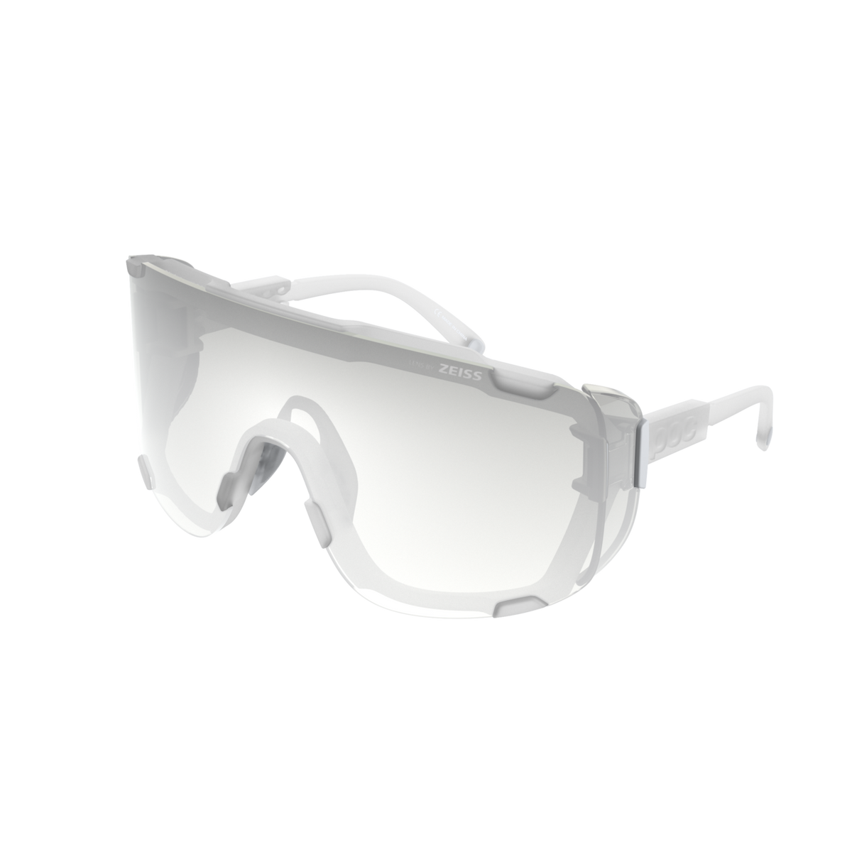 POC Devour Wide Fit Bike Sunglasses Transparant Crystal/Clarity Trail/Partly Sunny Silver / One Size