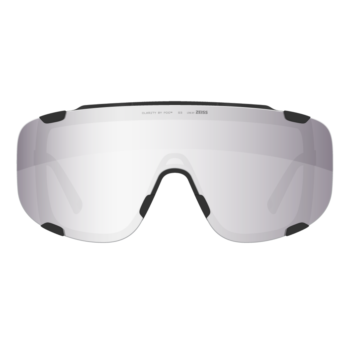 POC Devour Wide Fit Bike Sunglasses Uranium Black/Clarity Road/Sunny Silver / One Size