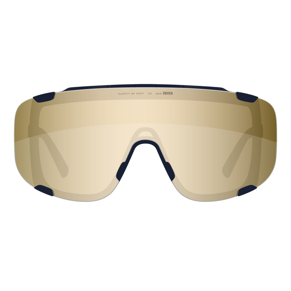 POC Devour Wide Fit Bike Sunglasses Apatite Navy/Clarity Road/Partly Sunny Gold / One Size