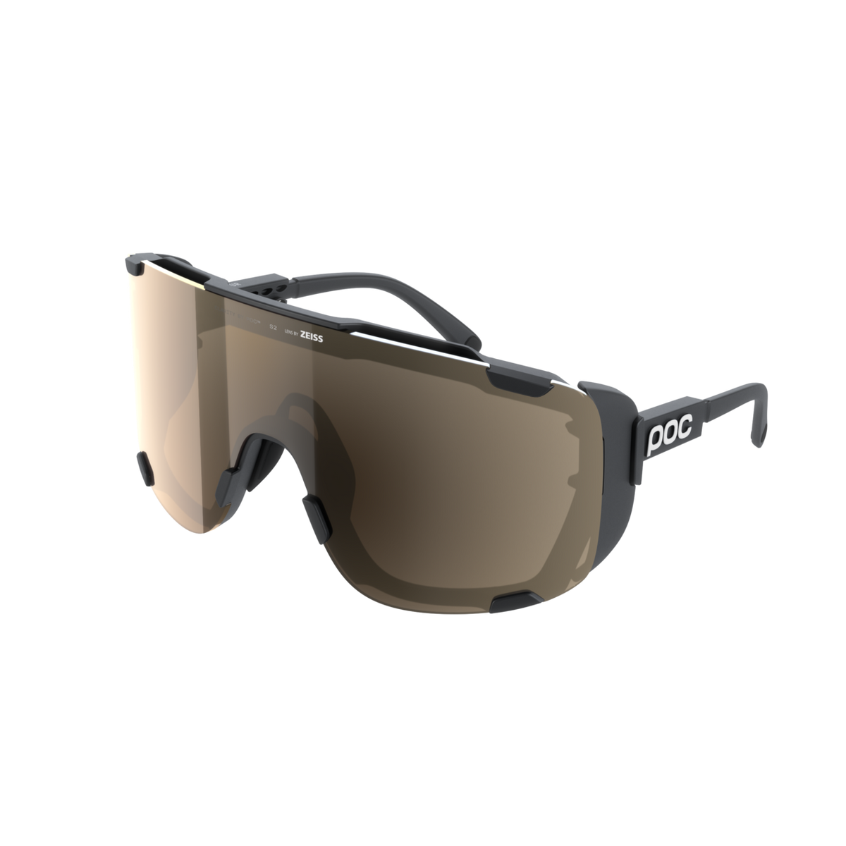 POC Devour Ultra Bike Sunglasses Uranium Black/Clarity Trail/Partly Sunny Silver / One Size