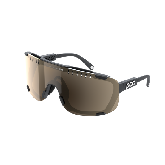 POC Devour Mid Bike Sunglasses Uranium Black/Clarity Trail/Partly Sunny Silver / One Size