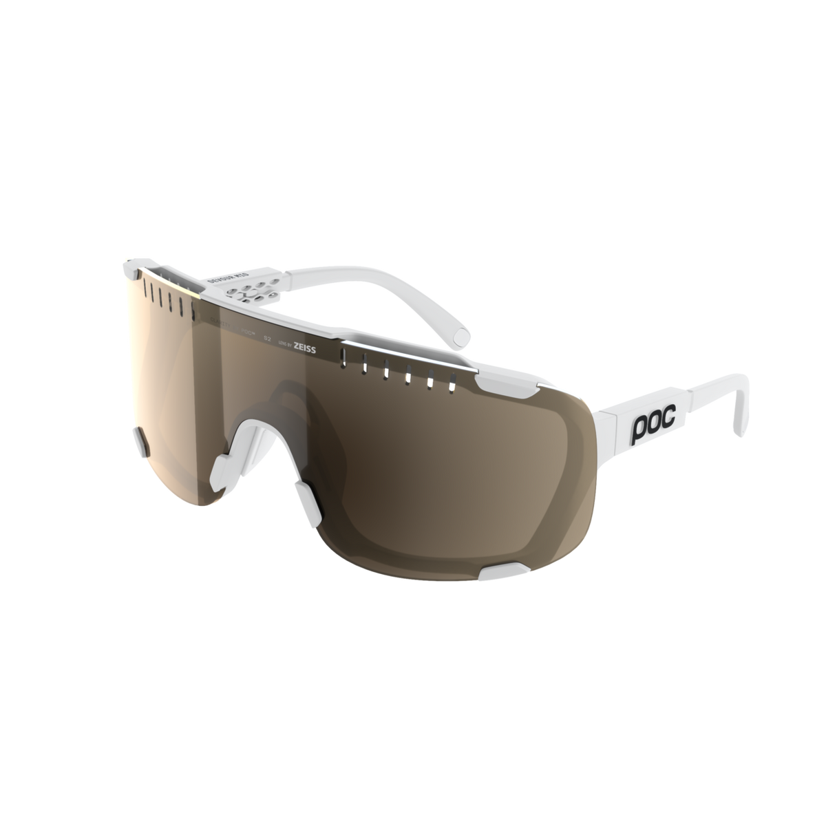 POC Devour Mid Bike Sunglasses Hydrogen White/Clarity Trail /Partly Sunny Silver / One Size