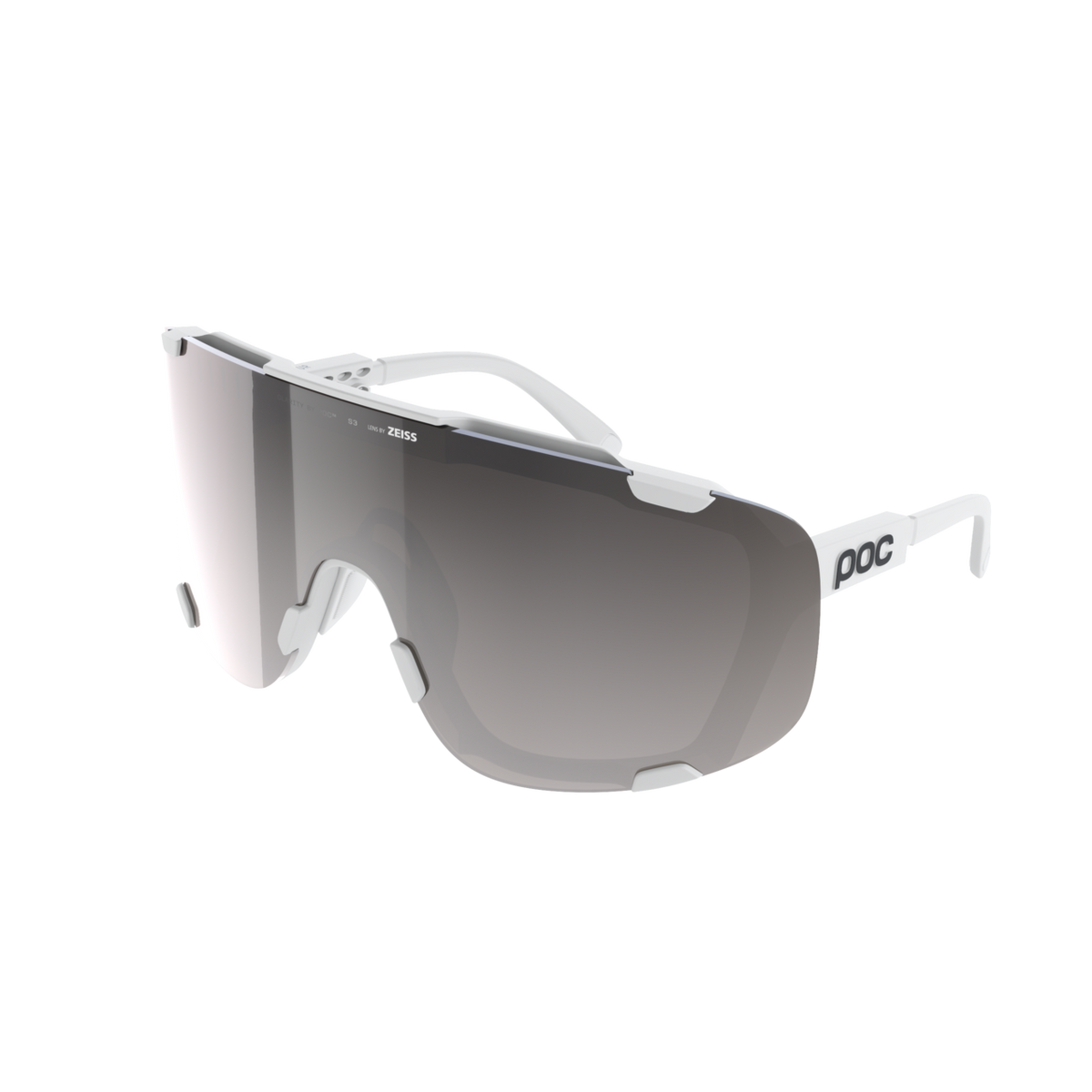 POC Devour Mid Bike Sunglasses Hydrogen White/Clarity Road/Sunny Silver / One Size