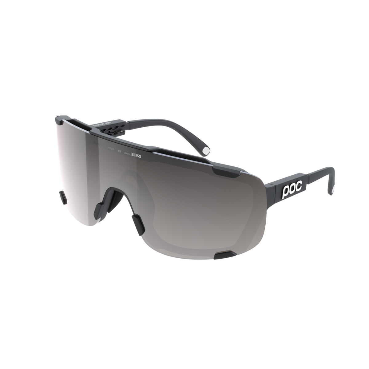 POC Devour Mid Bike Sunglasses Uranium Black/Clarity Road/Sunny Silver / One Size