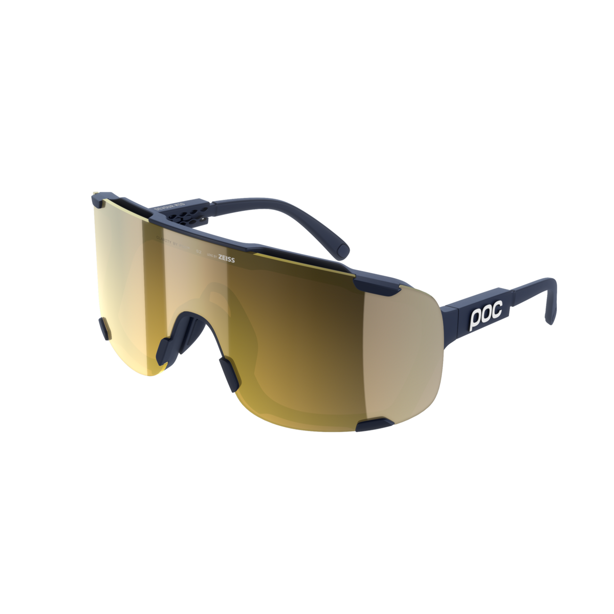 POC Devour Mid Bike Sunglasses Apatite Navy/Clarity Road/Partly Sunny Gold / One Size