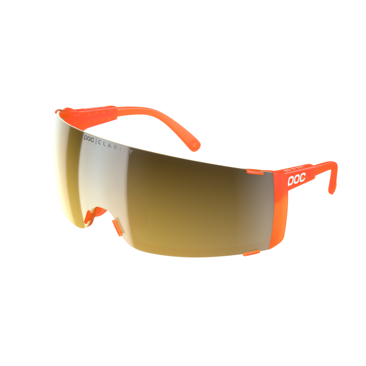 POC Propel Bike Sunglasses + Extra Lens Fluorescent Orange Translucent/Clarity Road/Sunny Gold / One Size