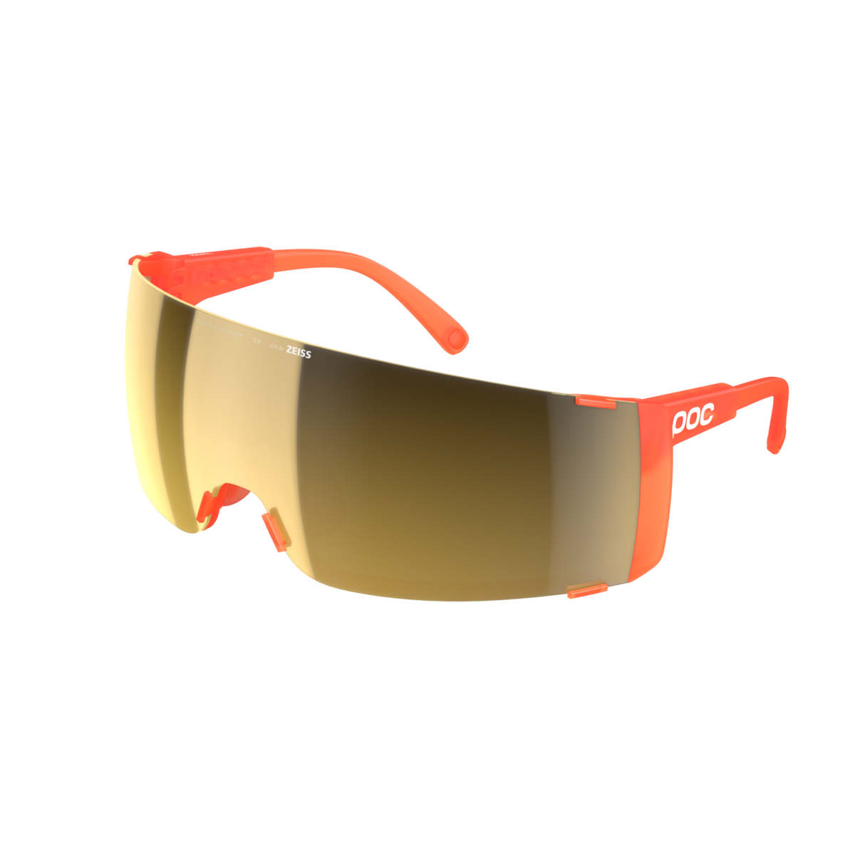 POC Propel Bike Sunglasses Fluorescent Orange Translucent/Clarity Road/Sunny Gold / One Size