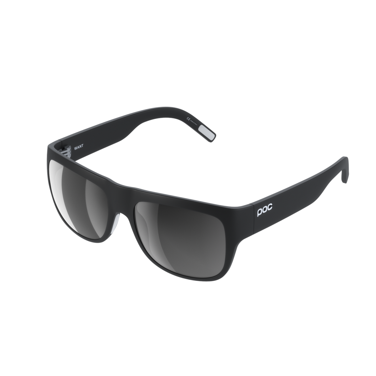 POC Want Bike Sunglasses Uranium Black/Hydrogen White/Clarity Universal/Sunny Grey / One Size