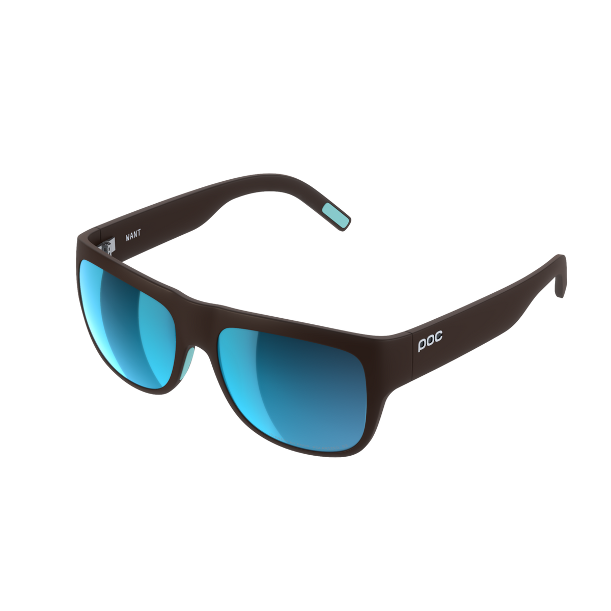 POC Want Bike Sunglasses Bronzite Brown/Clarity Universal/Sunny Turquoise / One Size