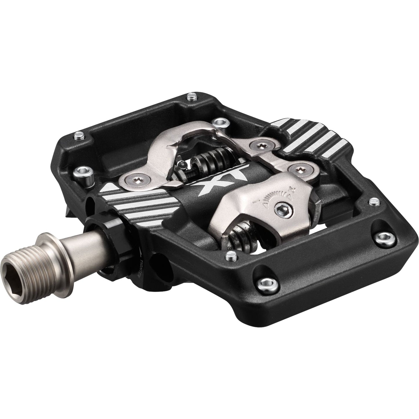 Shimano PD-M8220 Deore XT SPD trail wide platform pedals, with CL-MT001