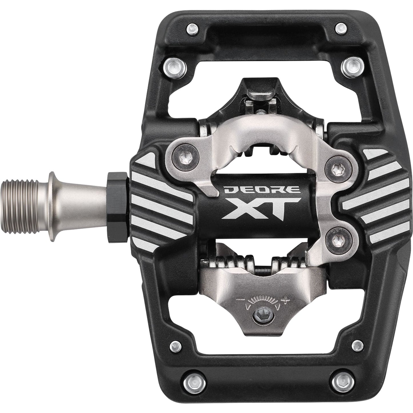 Shimano PD-M8220 Deore XT SPD trail wide platform pedals, with CL-MT001