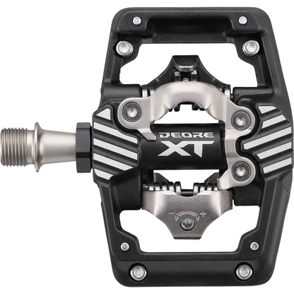 Shimano PD-M8220 Deore XT SPD trail wide platform pedals, with CL-MT001