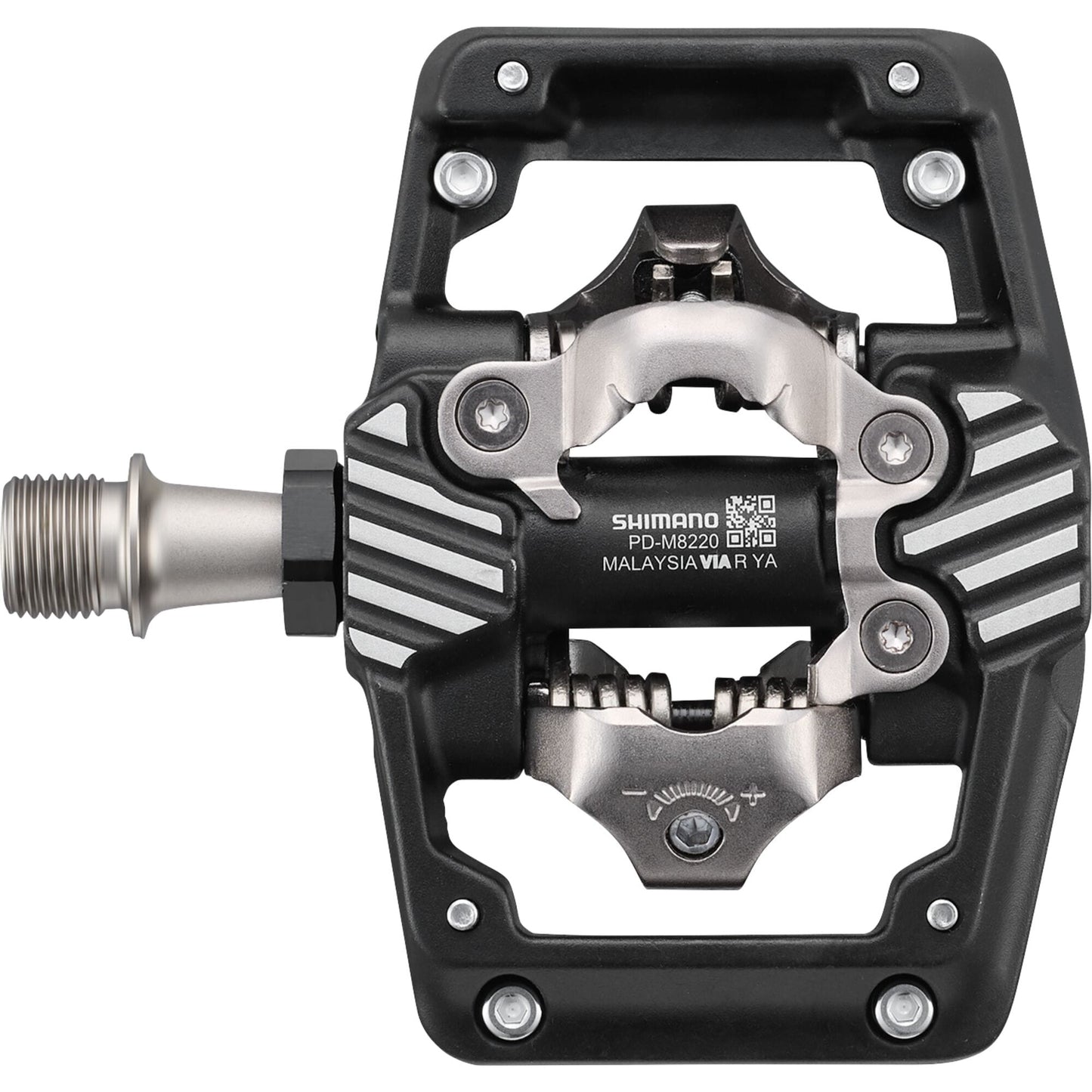 Shimano PD-M8220 Deore XT SPD trail wide platform pedals, with CL-MT001
