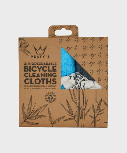 Peaty's Bamboo Bicycle Cleaning Cloths (Pack of 3)