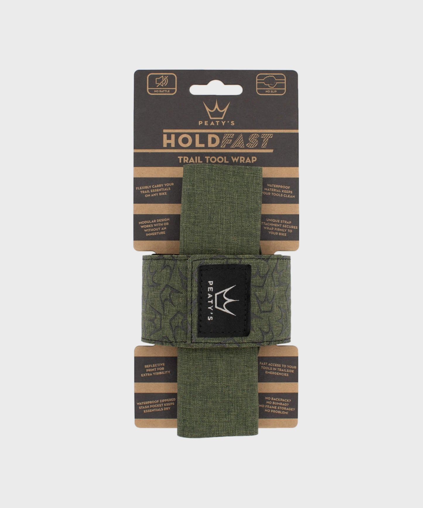 Peaty's HoldFast Trail Tool Wrap Moss Green -