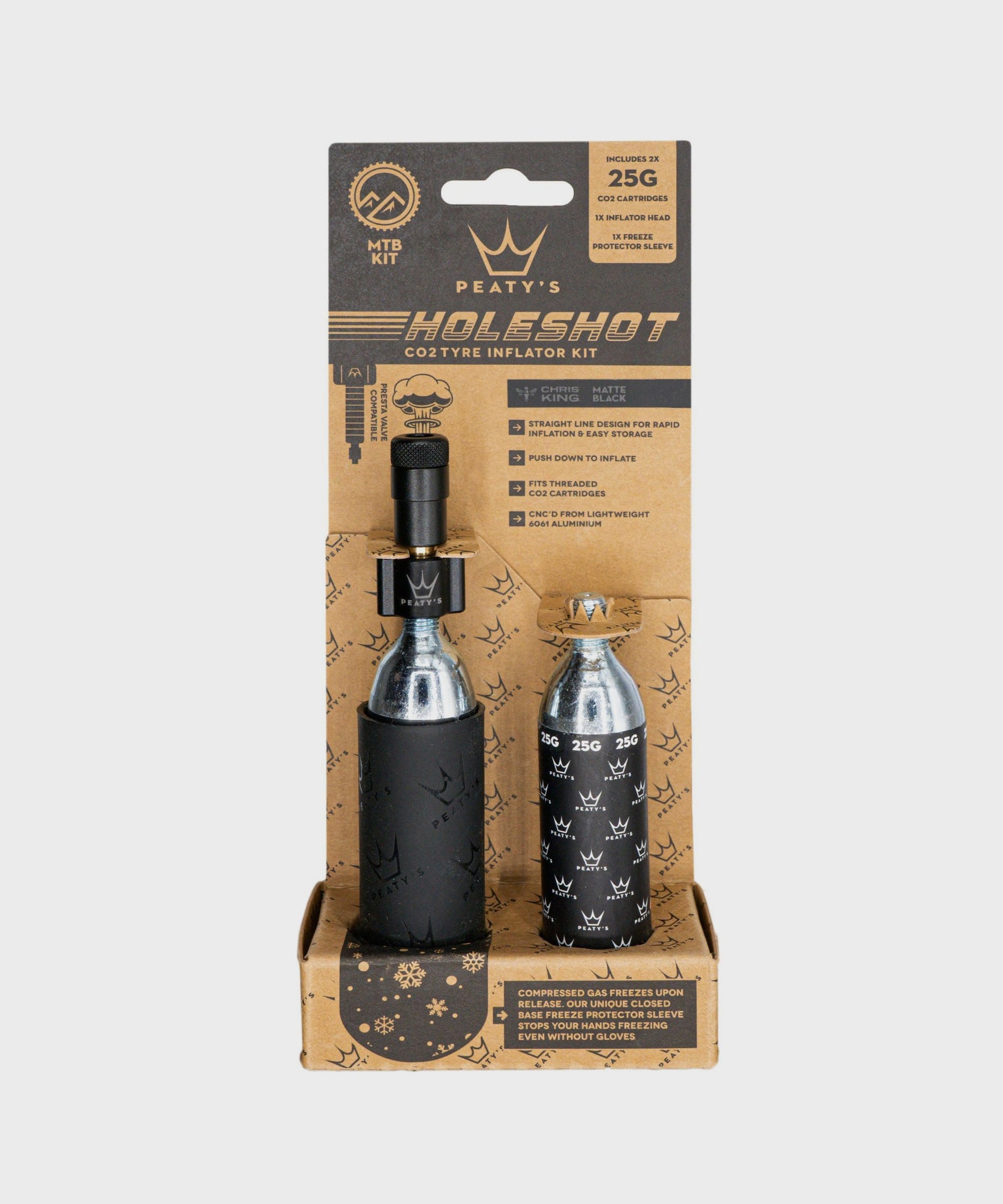 Peaty's Holeshot CO2 Tyre Inflator - MTB (25g)