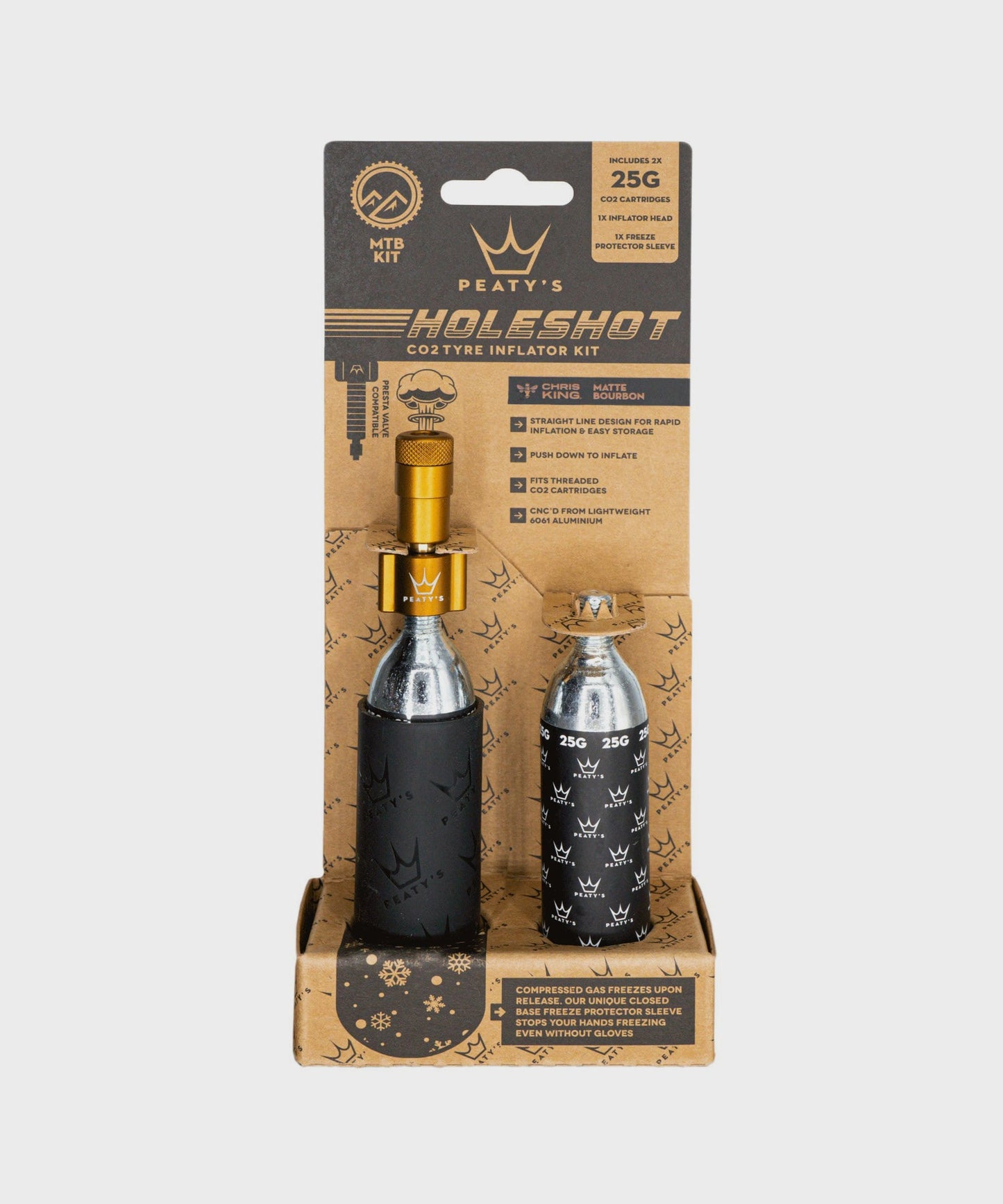 Peaty's Holeshot CO2 Tyre Inflator - MTB (25g)