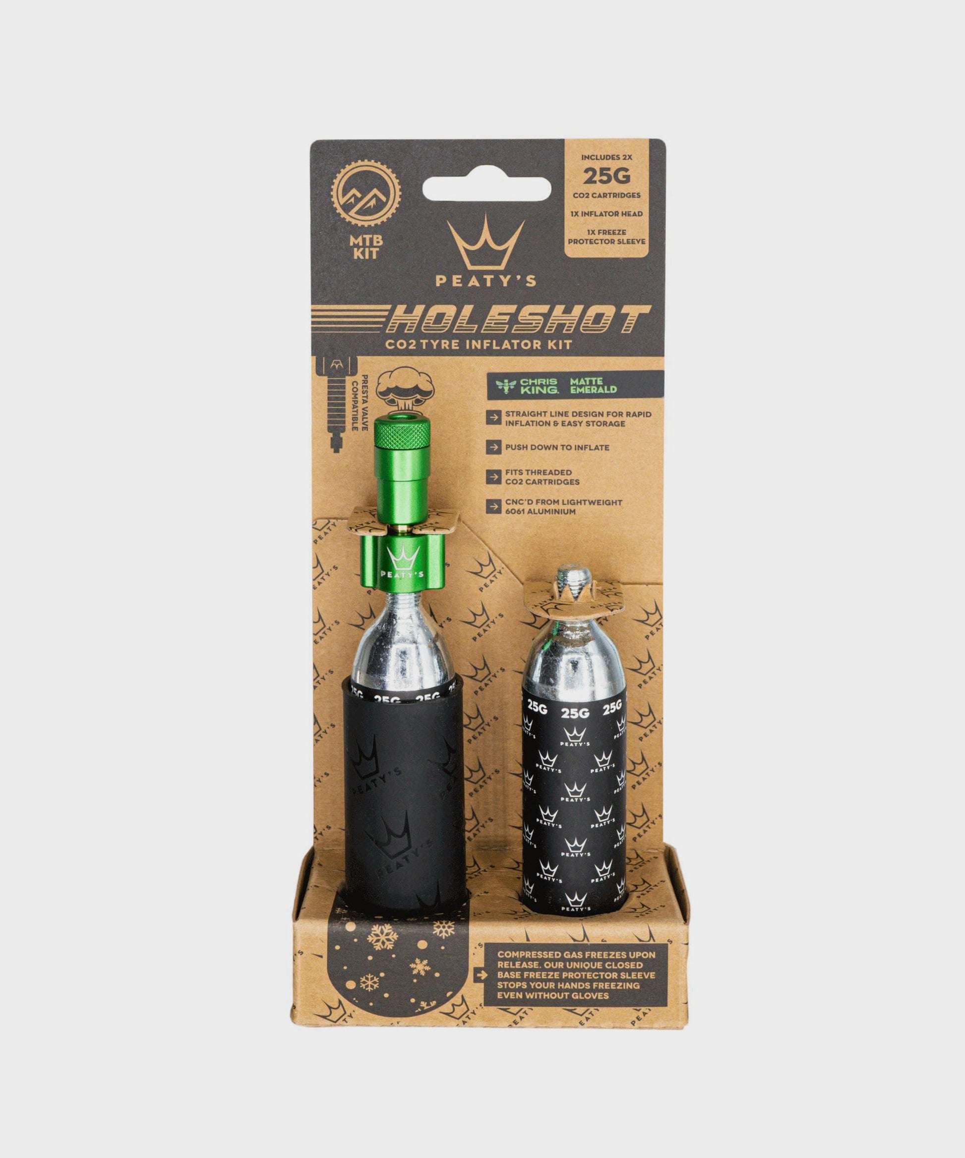 Peaty's Holeshot CO2 Tyre Inflator - MTB (25g)