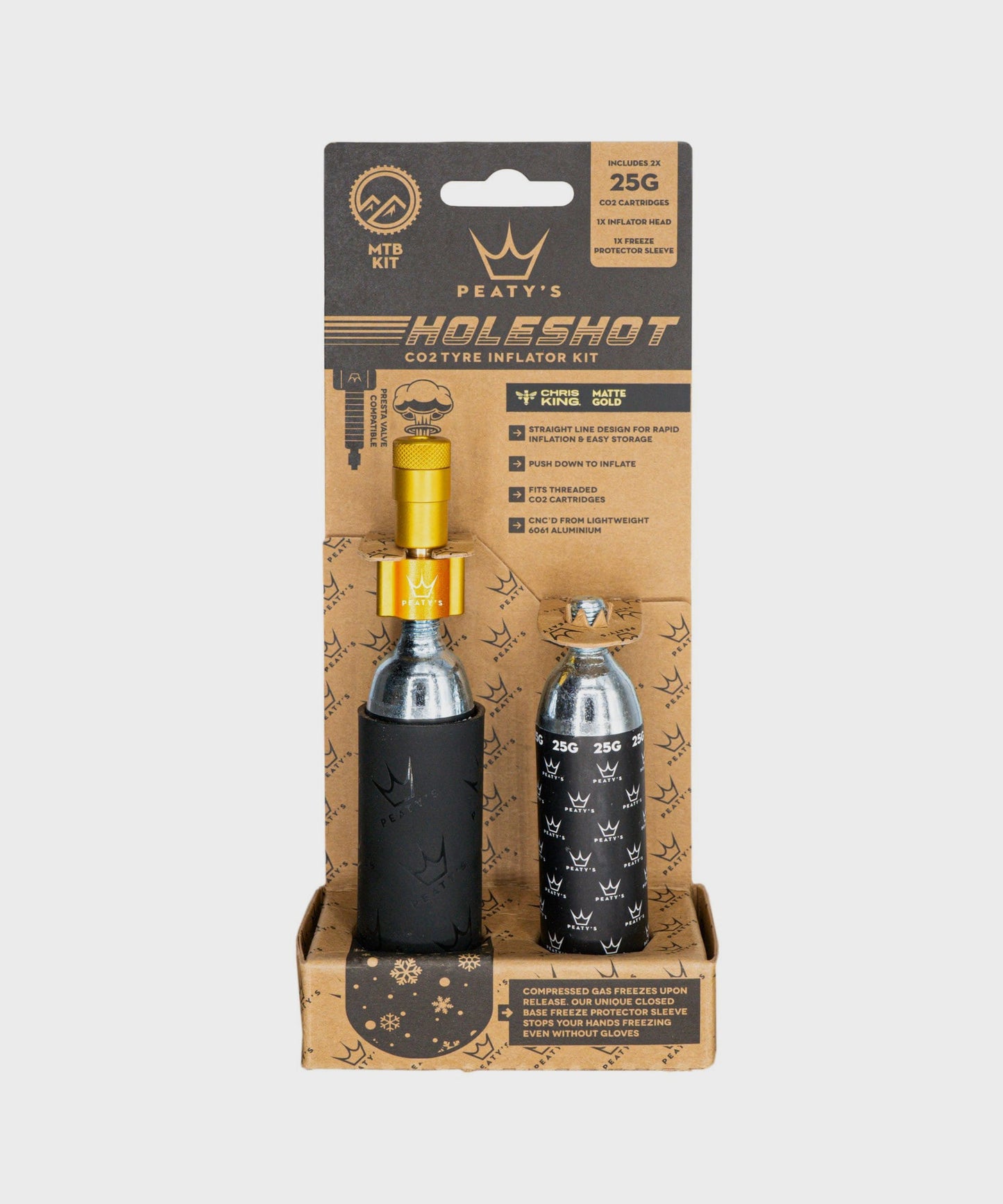 Peaty's Holeshot CO2 Tyre Inflator - MTB (25g)