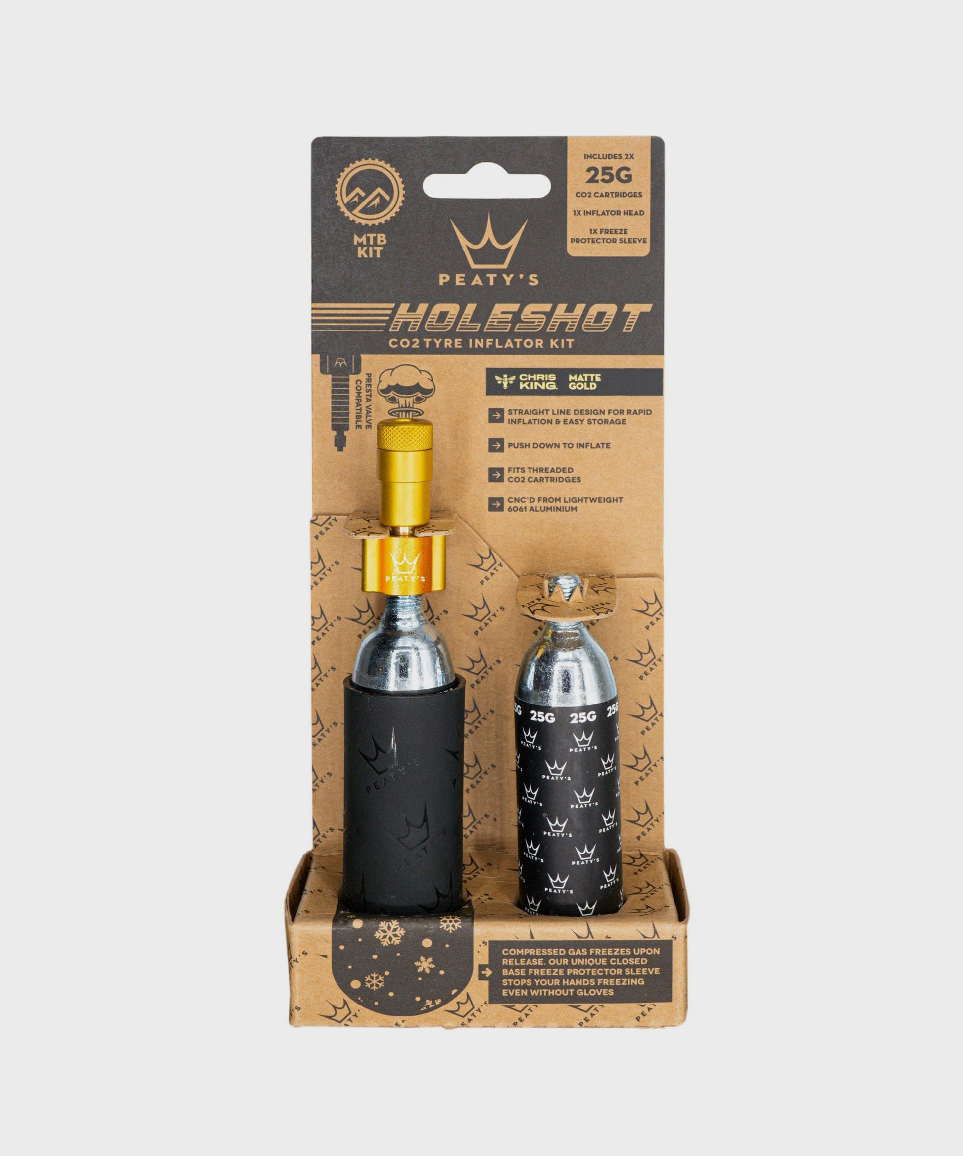 Peaty's Holeshot CO2 Tyre Inflator - MTB (25g)
