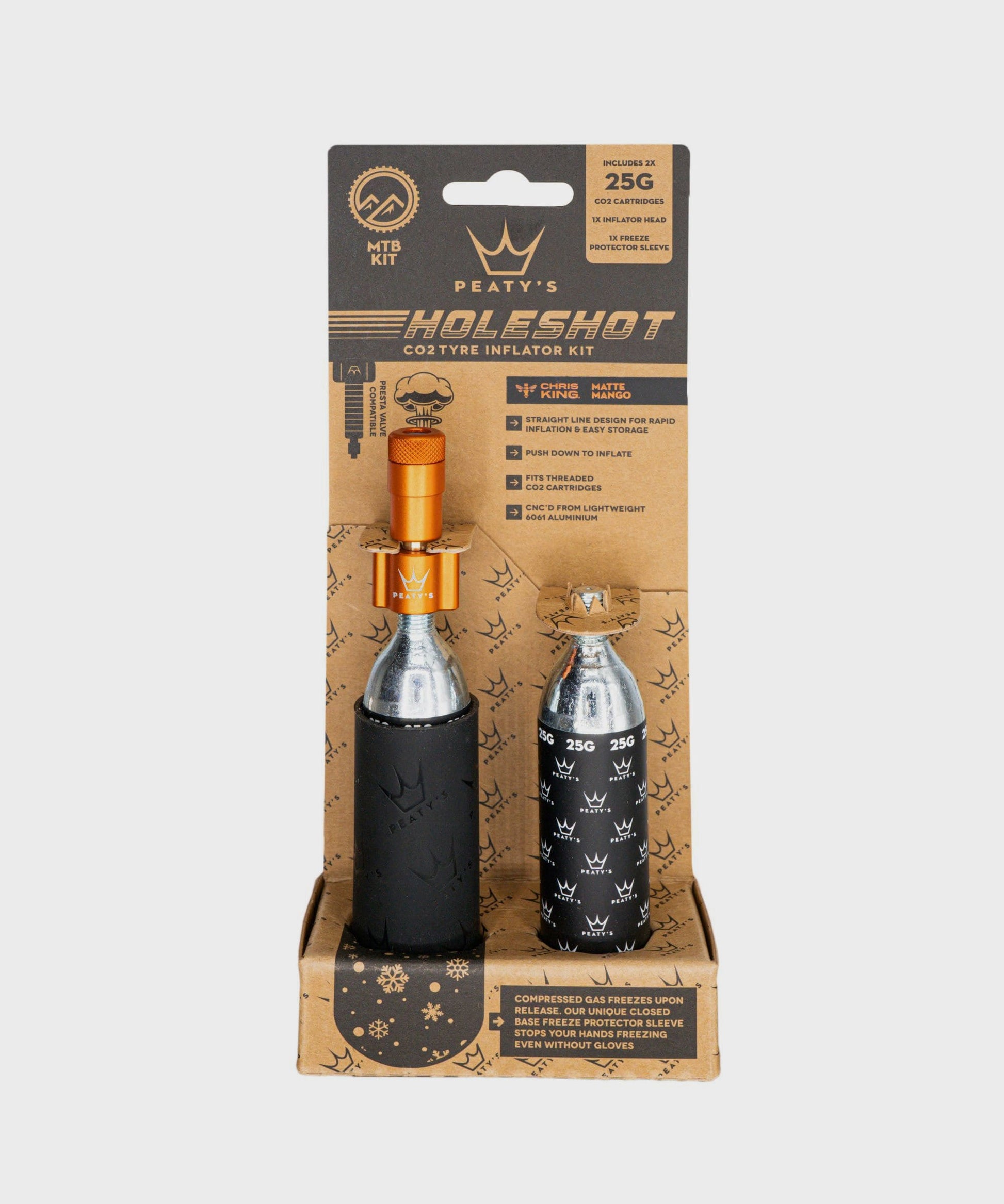 Peaty's Holeshot CO2 Tyre Inflator - MTB (25g)