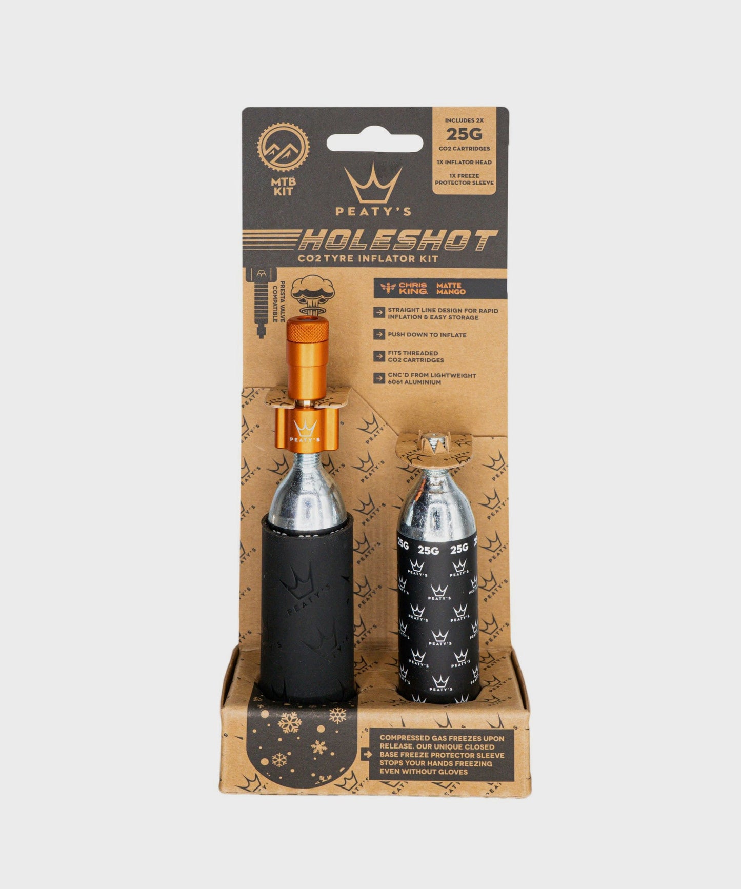 Peaty's Holeshot CO2 Tyre Inflator - MTB (25g)